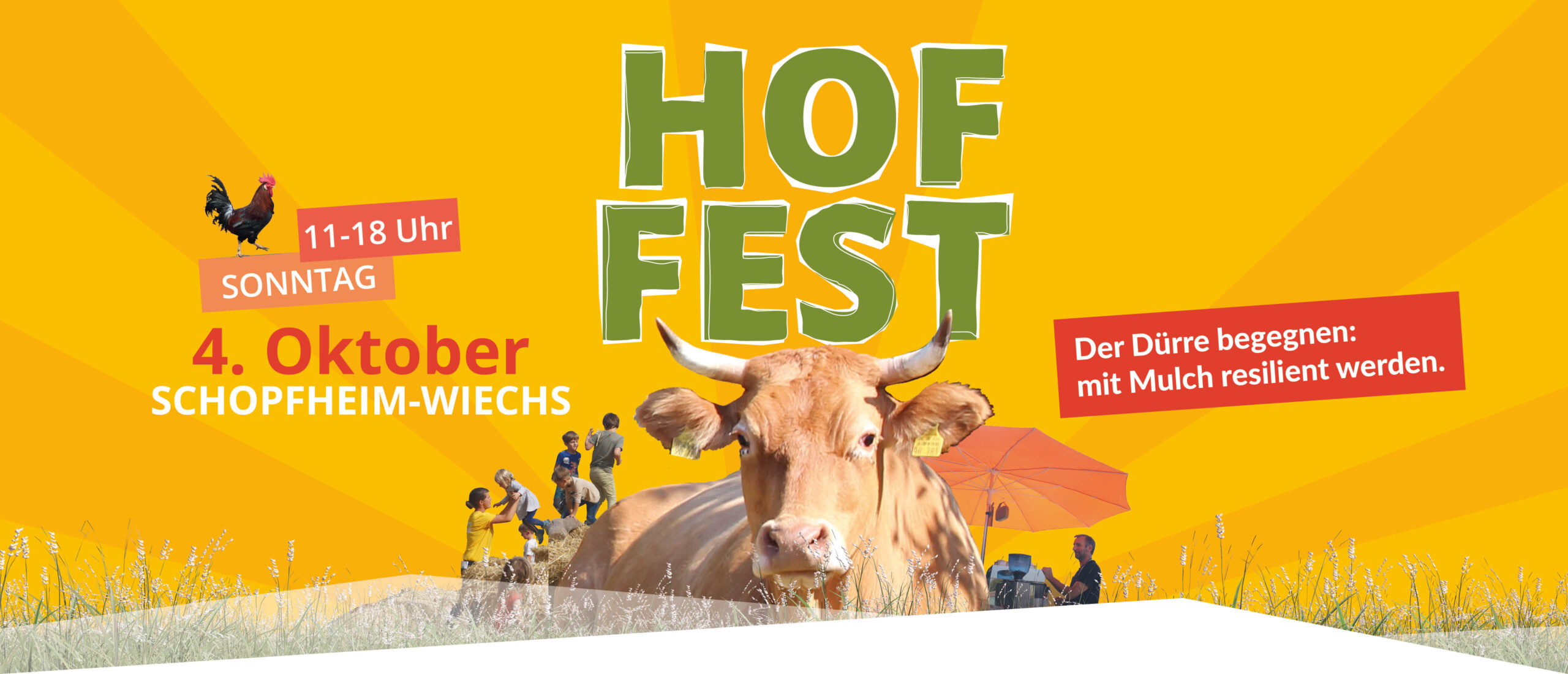 Titelbild der Deutschen Seite für das Hoffest vom Hof Dinkelberg - Desktopansicht